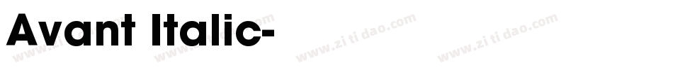 Avant Italic字体转换